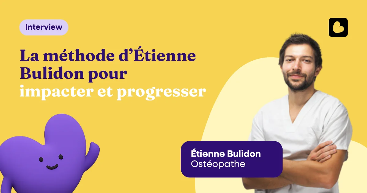 interview du parcours d'étienne bulidon en tant qu'ostéopathe qui a réussi grâce à son cabinet, son podcast et sa formation